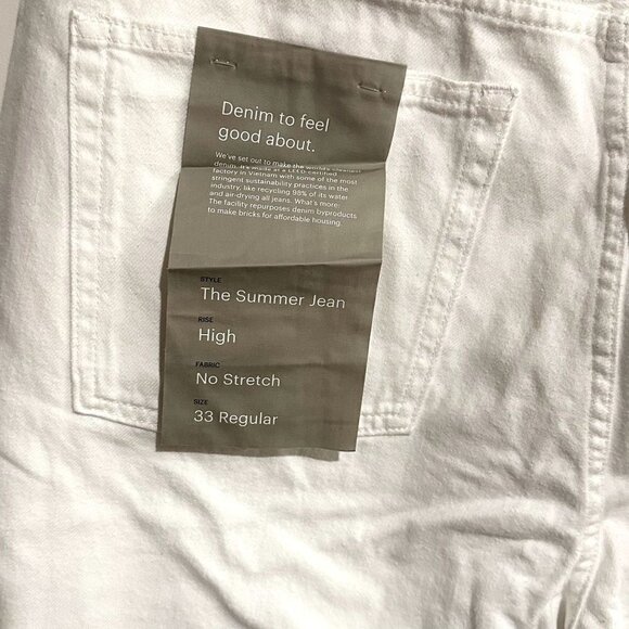NWT Everlane The Summer Jean in Bone - Size 33 - Picture 4 of 10